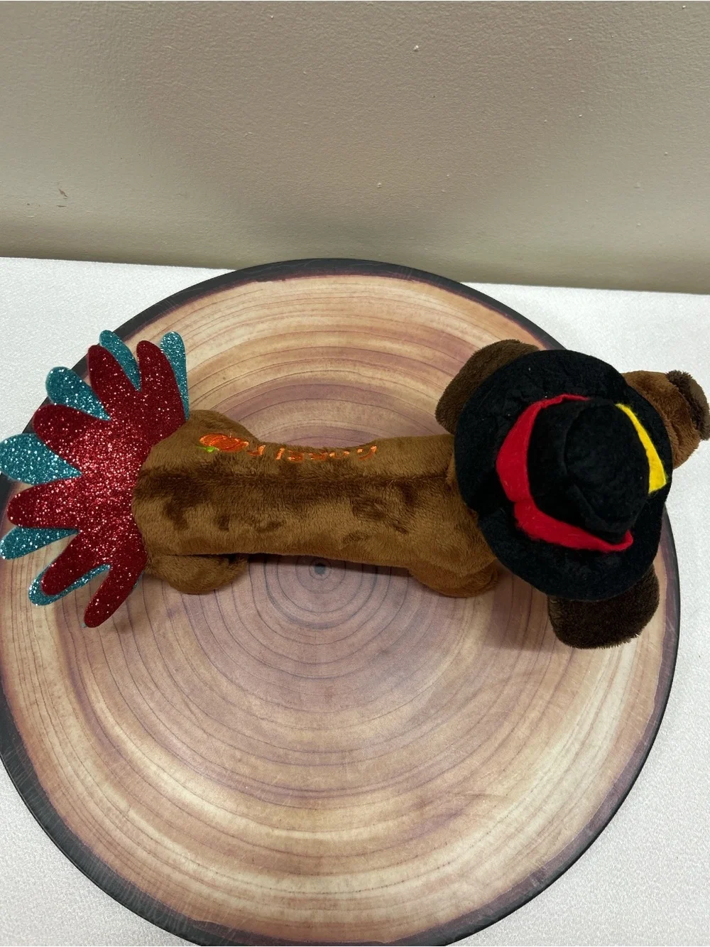 DanDee Collectors Thanksgiving Dachshund Wiener Dog Plush Pilgrim Turkey Gobble